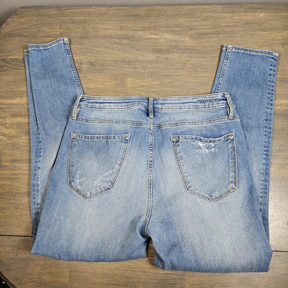 Vigoss Jeans Women's 31 Blue Light Wash Tomboy Boyfriend Jeans Mid Rise Relaxed - Picture 5 of 10